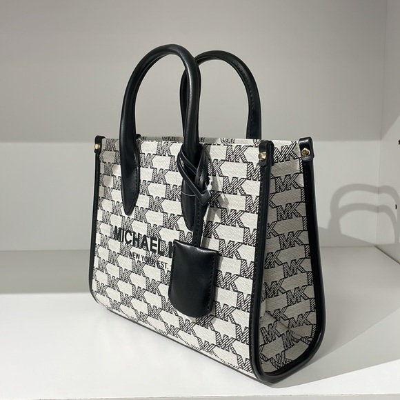 Michael Kors small shopper crossbody black multi jacquard - Picture 4 of 7